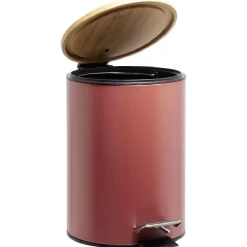 Nettoyage Et Entretien|Gifi Poubelle de salle de bain 3L marron naturel