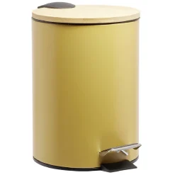 Nettoyage Et Entretien|Gifi Poubelle de salle de bain 3L jaune naturel
