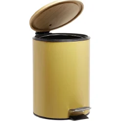 Nettoyage Et Entretien|Gifi Poubelle de salle de bain 3L jaune naturel
