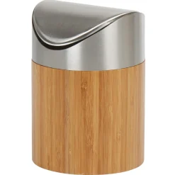 Nettoyage Et Entretien|Gifi Poubelle de table métal et bambou