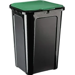 Nettoyage Et Entretien|Gifi Poubelle de tri couvercle vert 45L