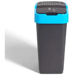Nettoyage Et Entretien|Gifi Poubelle de tri pour papier 35L plastique bleu et noir