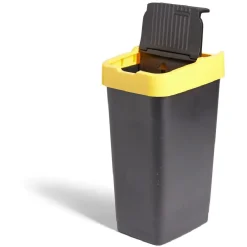 Nettoyage Et Entretien|Gifi Poubelle de tri pour plastique 60L plastique jaune et noir