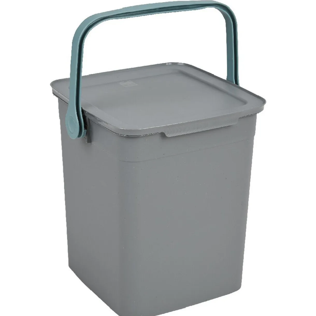 Nettoyage Et Entretien|Gifi Poubelle forme container avec anse gris vert 9 L