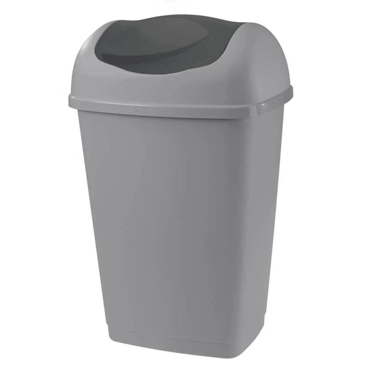 Nettoyage Et Entretien|Gifi Poubelle grise à rabat 50 L
