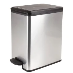 Nettoyage Et Entretien|Gifi Poubelle grise slim à pédale 25 L