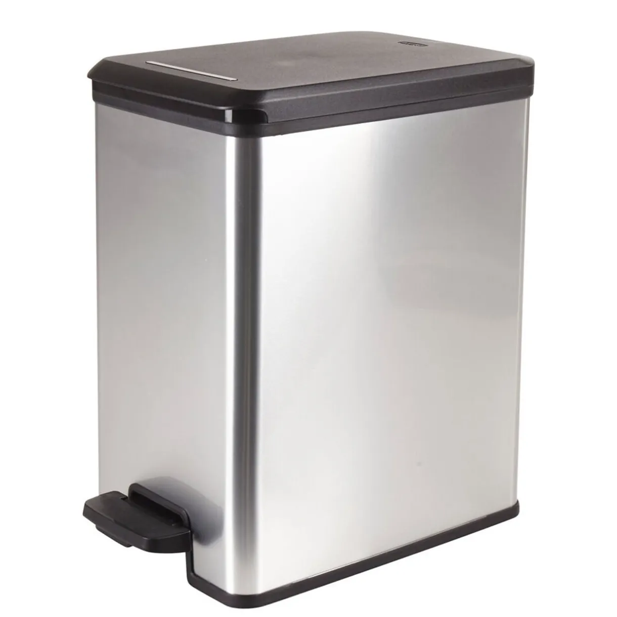 Nettoyage Et Entretien|Gifi Poubelle grise slim à pédale 25 L