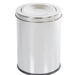 Nettoyage Et Entretien|Gifi Poubelle ronde 3 L avec couvercle amovible métal gris