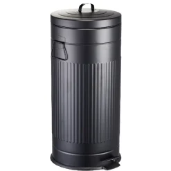 Nettoyage Et Entretien|Gifi Poubelle ronde à pédale 30 L noir