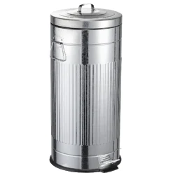 Nettoyage Et Entretien|Gifi Poubelle ronde à pédale 30 L gris métallisé