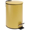 Nettoyage Et Entretien|Gifi Poubelle salle de bain à pédale métal jaune 3L