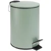Nettoyage Et Entretien|Gifi Poubelle salle de bain à pédale métal vert sauge 3L