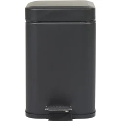 Nettoyage Et Entretien|Gifi Poubelle salle de bain carré noir 3 L