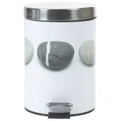 Nettoyage Et Entretien|Gifi Poubelle salle de bain design galet 3 L