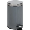 Nettoyage Et Entretien|Gifi Poubelle salle de bain grise 3 L