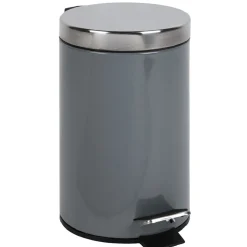 Nettoyage Et Entretien|Gifi Poubelle salle de bain grise 3 L