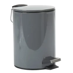 Nettoyage Et Entretien|Gifi Poubelle salle de bain grise foncé 3 L