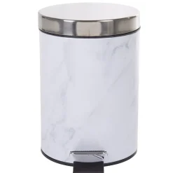 Nettoyage Et Entretien|Gifi Poubelle salle de bain métal imprimé marbre 3L