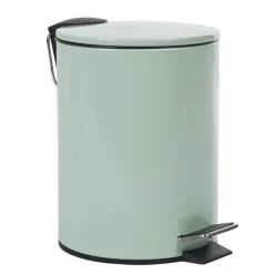Nettoyage Et Entretien|Gifi Poubelle salle de bain métal uni vert d'eau 3L