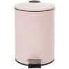Nettoyage Et Entretien|Gifi Poubelle salle de bain métal uni rose 3L