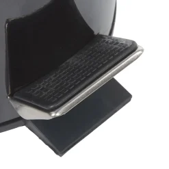 Nettoyage Et Entretien|Gifi Poubelle salle de bain noire avec couvercle bambou