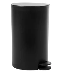 Nettoyage Et Entretien|Gifi Poubelle salle de bain ronde grise