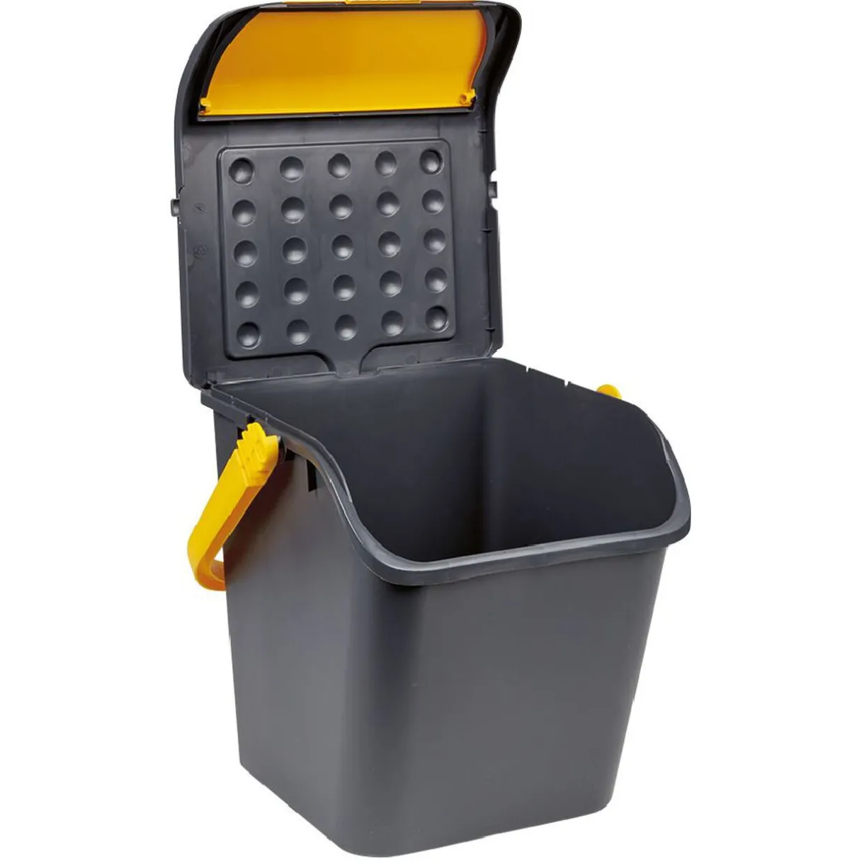 Nettoyage Et Entretien|Gifi Poubelle tri des déchets noir et jaune 28 L