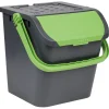Nettoyage Et Entretien|Gifi Poubelle tri des déchets noir et vert 28 L