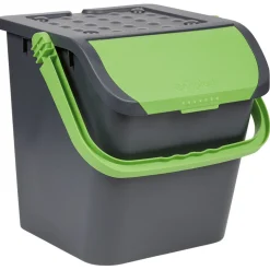 Nettoyage Et Entretien|Gifi Poubelle tri des déchets noir et vert 28 L