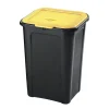 Nettoyage Et Entretien|Gifi Poubelle tri sélectif noir et jaune 45L