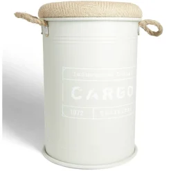 Rangement|Gifi Pouf coffre de rangement moyen modèle Ø34xH49,5cm vert