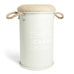 Rangement|Gifi Pouf coffre de rangement petit modèle Ø27xH43,5cm vert