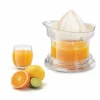 Presse agrumes Metaltex transparent couvercle blanc 2 cônes^Gifi Outlet