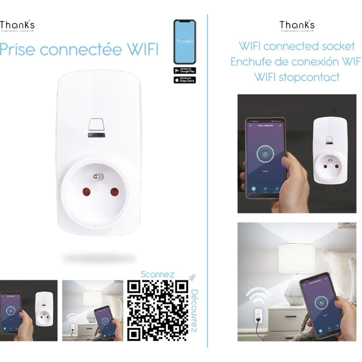 Best Gifi Prise connectée WIFI et port USB