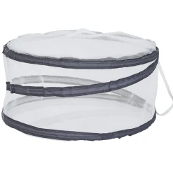 Protège plat rétractable filet tissu x2 - polyester Ø30xH14cm^Gifi Online