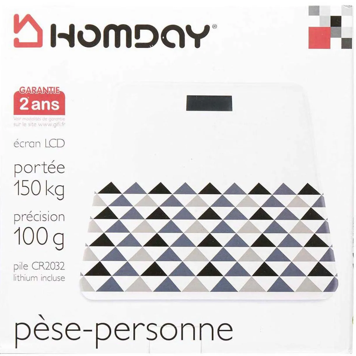 Discount Gifi Pèse personne motifs géométriques