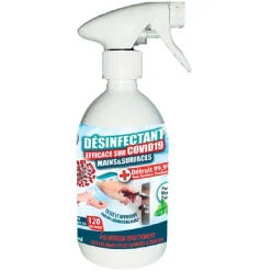 Nettoyage Et Entretien|Gifi Pulvérisateur désinfectant mains et surfaces prêt à l'emploi 500 ml