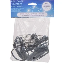 Outlet Gifi Rallonge avec duplite pour guirlande électrique extérieure