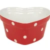 Ramequin coeur rouge à pois blancs^Gifi Discount