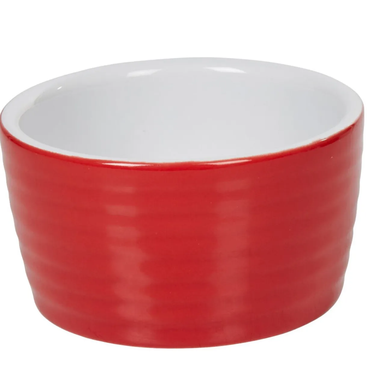 Ramequin individuel grès côtelé rouge^Gifi Sale
