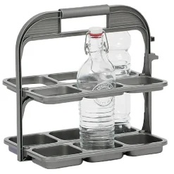 Range bouteille pliable gris 6 emplacements^Gifi Sale