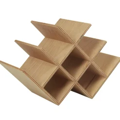 Range bouteilles 8 compartiments bois naturel^Gifi Clearance