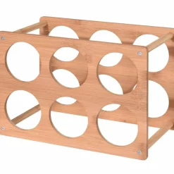 Range bouteilles 6 compartiments bois^Gifi