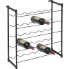 Range bouteilles métal noir 30 bouteilles^Gifi Discount