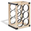 Range bouteilles x6 noir et bois^Gifi New