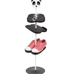 Rangement|Gifi Range chaussure panda 3 paires 3 niveaux noir et blanc