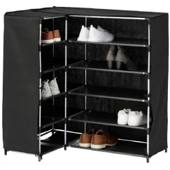 Rangement|Gifi Range chaussures d'angle noir 90x60xH90 cm