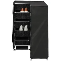 Rangement|Gifi Range chaussures d'angle noir 90x60xH90 cm