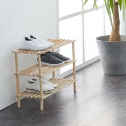 Rangement|Gifi Range chaussures en bois 3 niveaux