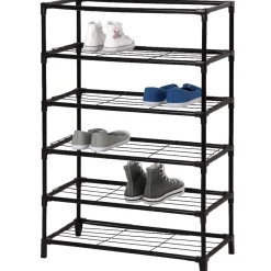 Rangement|Gifi Range chaussures métal noir 5 niveaux